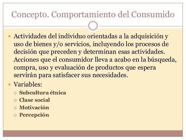 Comportamiento del consumidor