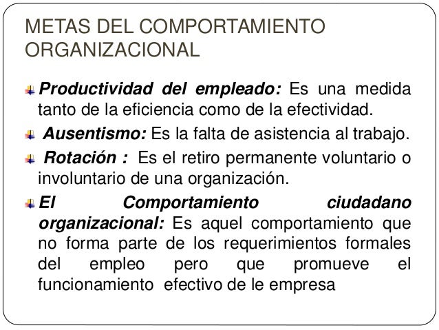 Comportamiento organizacional