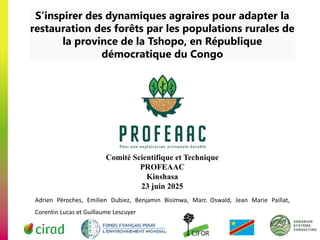 thumbnail of S’inspirer des dynamiques agraires pour adapter la restauration des forêts par les populations rurales de la province de la Tshopo, en République démocratique du Congo