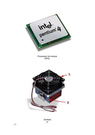 Processeur de marque
INTEL
Ventilate
ur
- 6 -
 
