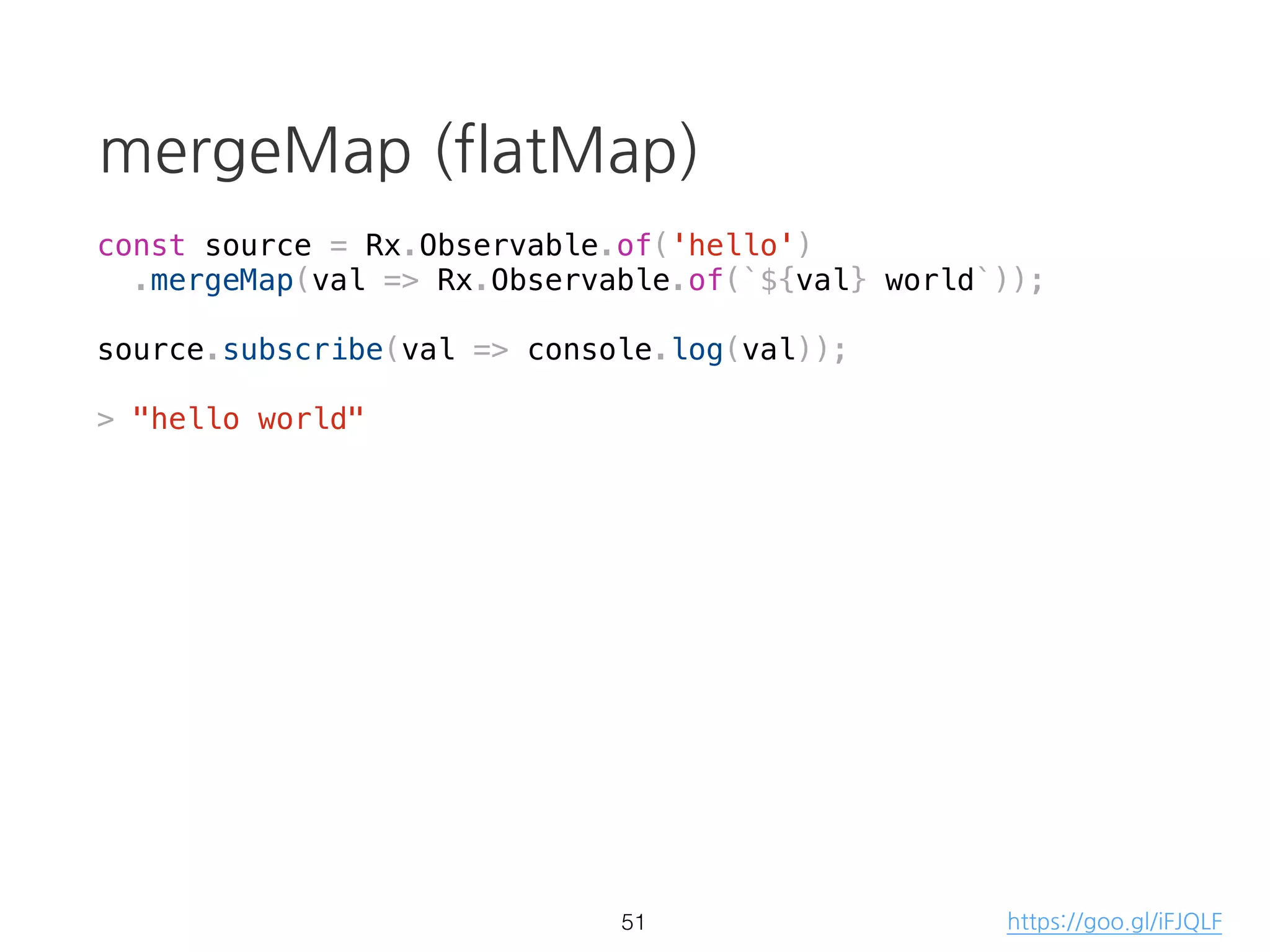 creation
• create
• from
• fromEvent
• fromPromise
• interval
34
 