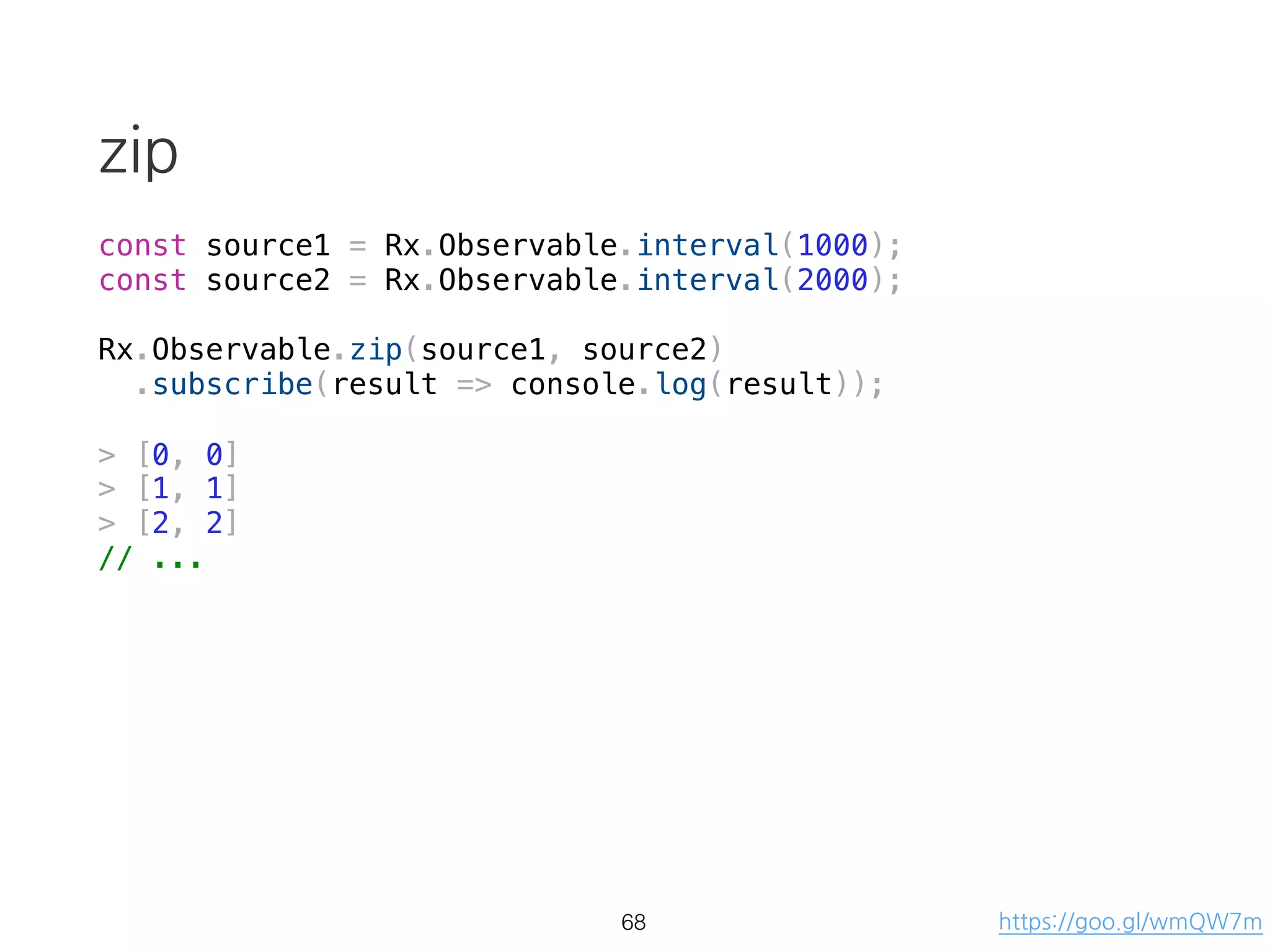 transformation
• map
• mergeMap (flatMap) 🌟
47
 
