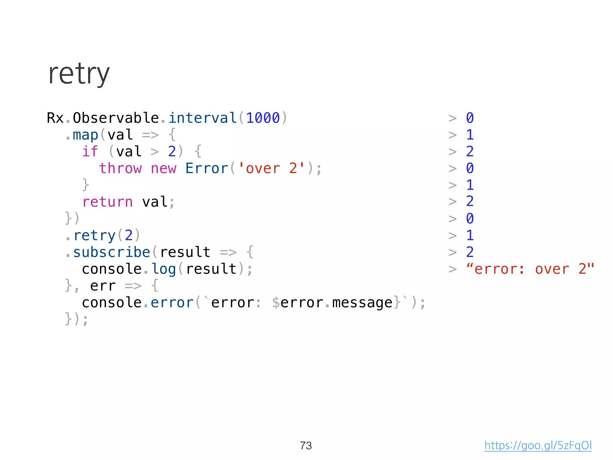 mergeMap (flatMap)
[..1..2..3].mergeMap(d => [...d])
[[...1]..[...2]..[...3]]
[....1......2......3]
50
source projection
result
 