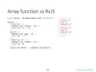 Promise: not cancelable
const p = new Promise(resolve => {
var val = 0;
setInterval(() => {
console.log(`val: ${val}`)
resolve(++val);
}, 1000);
console.log('started');
});
p.then(val => console.log(`result: ${val}`));
28
 