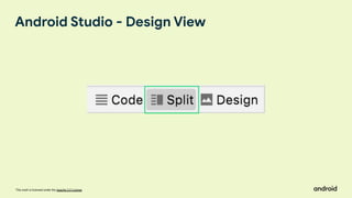 This work is licensed under the Apache 2.0 License
Android Studio - Design View
 