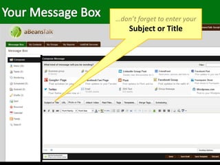 …don’t forget to enter your
Subject or Title
 