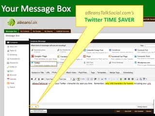 aBeansTalkSocial.com’s
Twitter TIME $AVER
 
