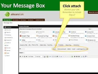 Click attach
Shorten your URL
Remember to include
http://
 