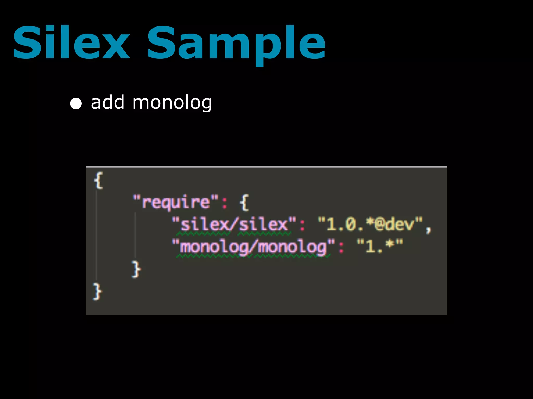 Silex Sample
  • add monolog
 
