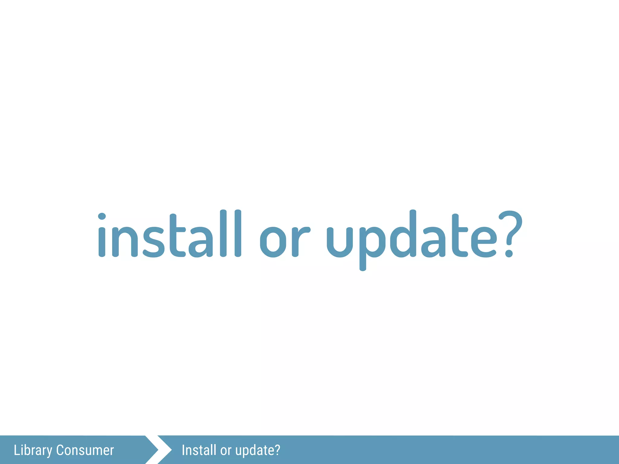 Library Consumer Install or update?
install or update?
 