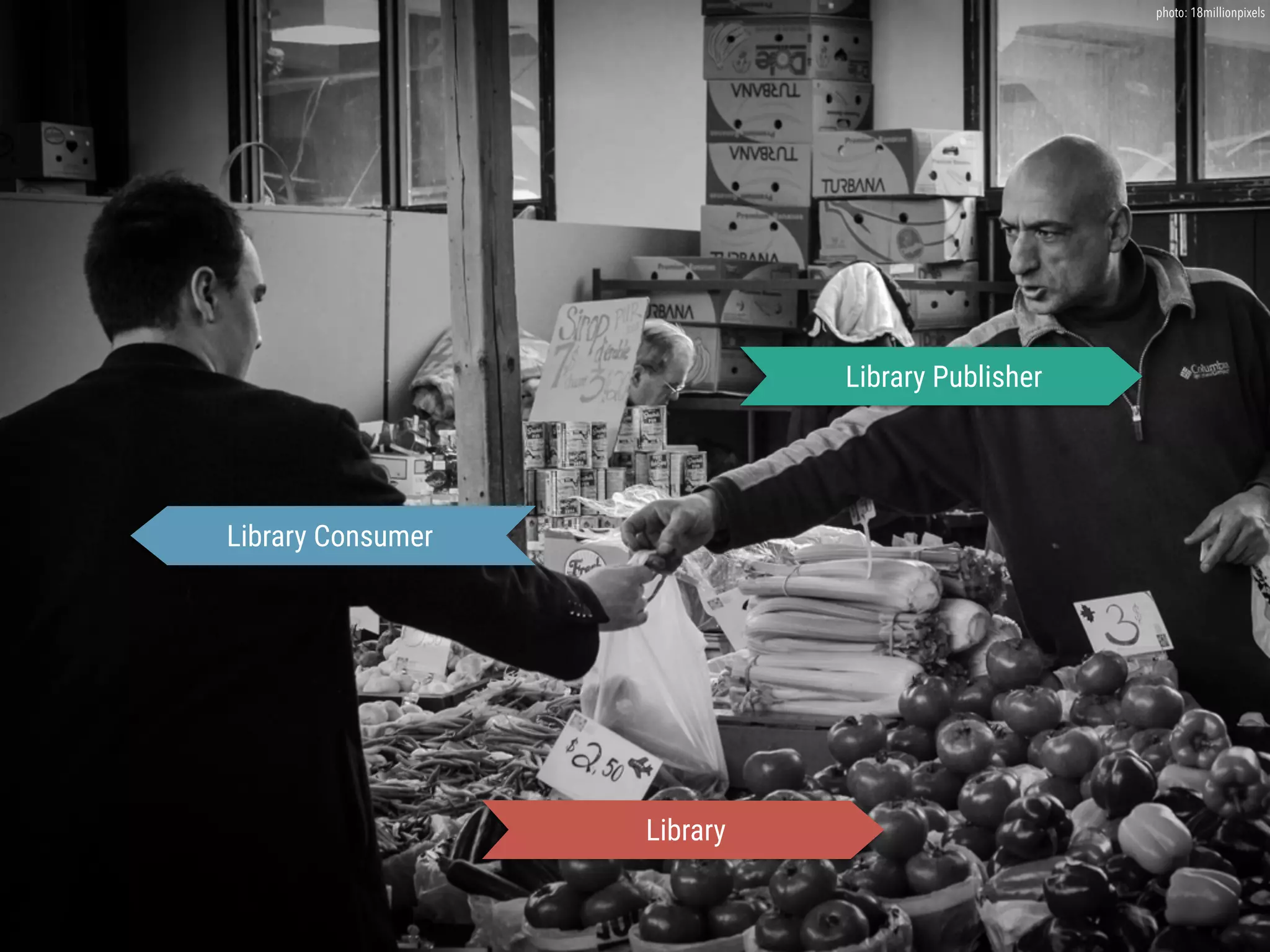 Library Publisher
Library
Library Consumer
photo: 18millionpixels
 