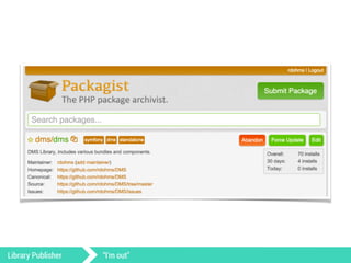 Library Publisher “I'm out" 
 