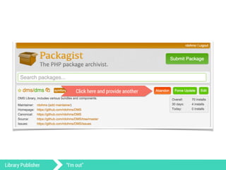 Click here and provide another 
Library Publisher “I'm out" 
 