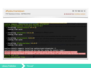 Library Publisher “I'm out" 
 