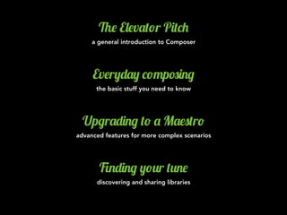 %$ E&$v'(!r P)(*+
     a general introduction to Composer




     Ev$r,-', *!"p#)./
      the basic stuff you need to kno...