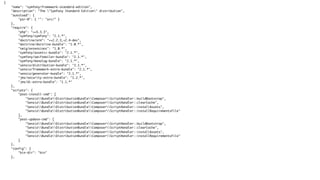 {
    "name": "symfony/framework-standard-edition",
    "description": "The "Symfony Standard Edition" distribution",
    "autoload": {
        "psr-0": { "": "src/" }
    },
    "require": {
        "php": ">=5.3.3",
        "symfony/symfony": "2.1.*",
        "doctrine/orm": ">=2.2.3,<2.4-dev",
        "doctrine/doctrine-bundle": "1.0.*",
        "twig/extensions": "1.0.*",
        "symfony/assetic-bundle": "2.1.*",
        "symfony/swiftmailer-bundle": "2.1.*",
        "symfony/monolog-bundle": "2.1.*",
        "sensio/distribution-bundle": "2.1.*",
        "sensio/framework-extra-bundle": "2.1.*",
        "sensio/generator-bundle": "2.1.*",
        "jms/security-extra-bundle": "1.2.*",
        "jms/di-extra-bundle": "1.1.*"
    },
    "scripts": {
        "post-install-cmd": [
            "SensioBundleDistributionBundleComposerScriptHandler::buildBootstrap",
            "SensioBundleDistributionBundleComposerScriptHandler::clearCache",
            "SensioBundleDistributionBundleComposerScriptHandler::installAssets",
            "SensioBundleDistributionBundleComposerScriptHandler::installRequirementsFile"
        ],
        "post-update-cmd": [
            "SensioBundleDistributionBundleComposerScriptHandler::buildBootstrap",
            "SensioBundleDistributionBundleComposerScriptHandler::clearCache",
            "SensioBundleDistributionBundleComposerScriptHandler::installAssets",
            "SensioBundleDistributionBundleComposerScriptHandler::installRequirementsFile"
        ]
    },
    "config": {
        "bin-dir": "bin"
    },
 