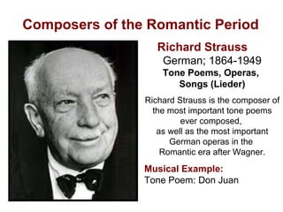 Composers Of The Romantic Period