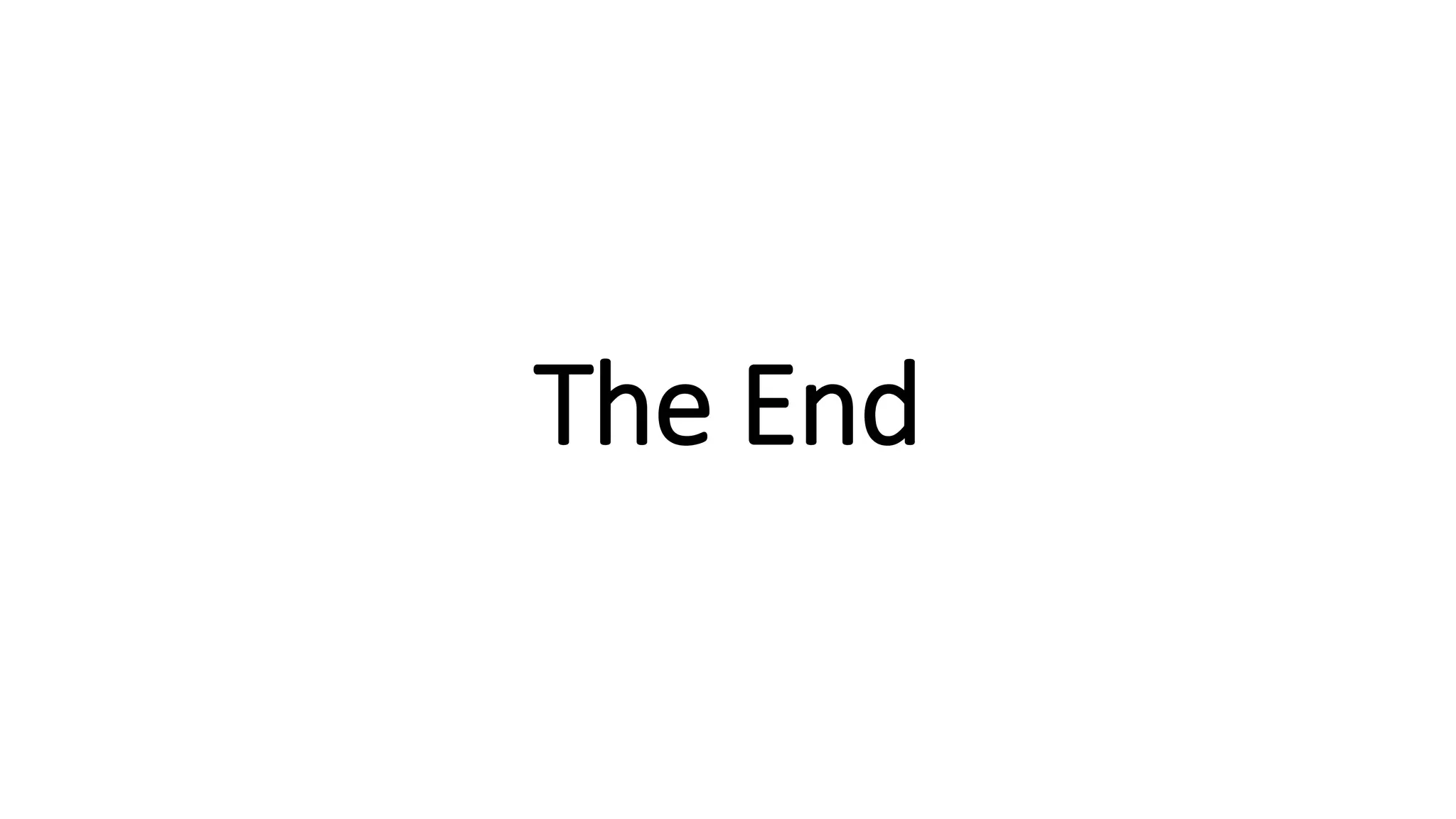 The End