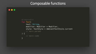 Composable functions
 