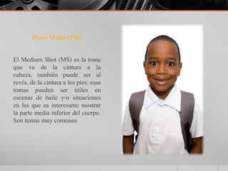 Plano Medio (PM)


El Medium Shot (MS) es la toma
que va de la cintura a la
cabeza, también puede ser al
revés, de la cintura a los pies: esas
tomas pueden ser útiles en
escenas de baile y/o situaciones
en las que es interesante mostrar
la parte media inferior del cuerpo.
Son tomas muy comunes.
 