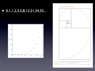 • 0,1,1,2,3,5,8,13,21,34,55...
 