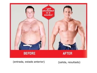 (entrada, estado anterior)   (salida, resultado)
 