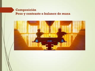 Composición
Peso y contraste o balance de masa
 