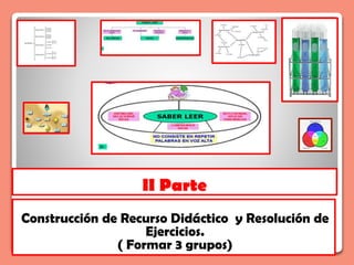 II Parte
Construcción de Recurso Didáctico y Resolución de
Ejercicios.
( Formar 3 grupos)
 