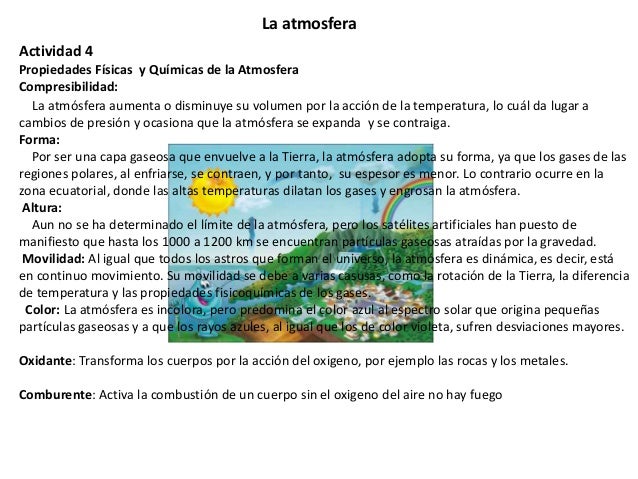 Composicion de la atmosfera