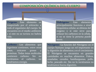 Composicion del cuerpo humano | PPTX