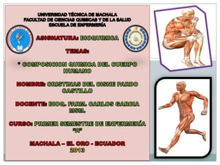 Composicion quimica del cuerpo humano | PPTX