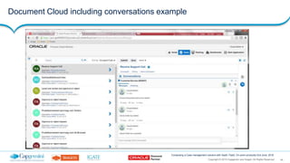 44Copyright © 2015 Capgemini and Sogeti. All Rights Reserved
Composing a Case management solution with SaaS, PaaS, On-prem products| 2nd June, 2016
Document Cloud including conversations example
 