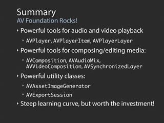 Composing and Editing Media with AV Foundation | PDF