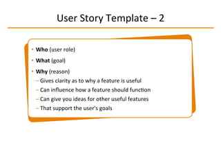 Composing User Stories - Beginners Guide | PPT