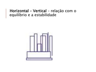 Horizontal – Vertical – relação com o
equilíbrio e a estabilidade
 