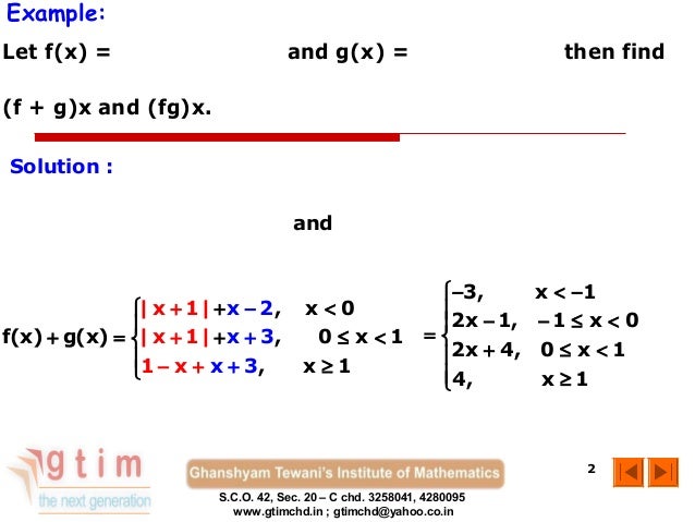 Composite Functions Composite Functions