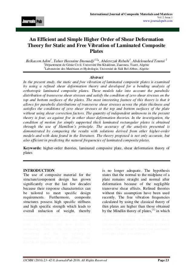 International Journal of Composite Materials and Matrices vol 2 issue…