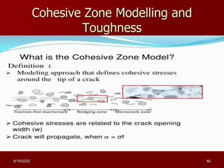 Cohesive Zone Modelling and
Toughness
8/18/2022 46
 