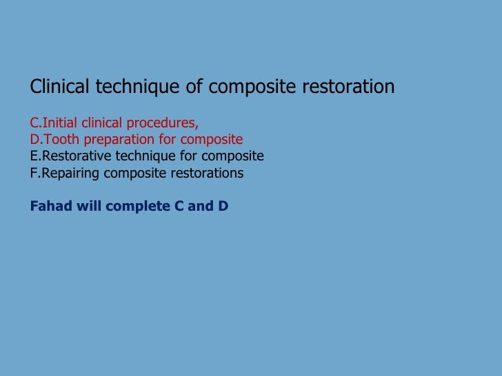 Class v composite restoration ppt presentation