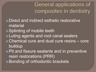 Prr Tooth Composite resins | PPTX