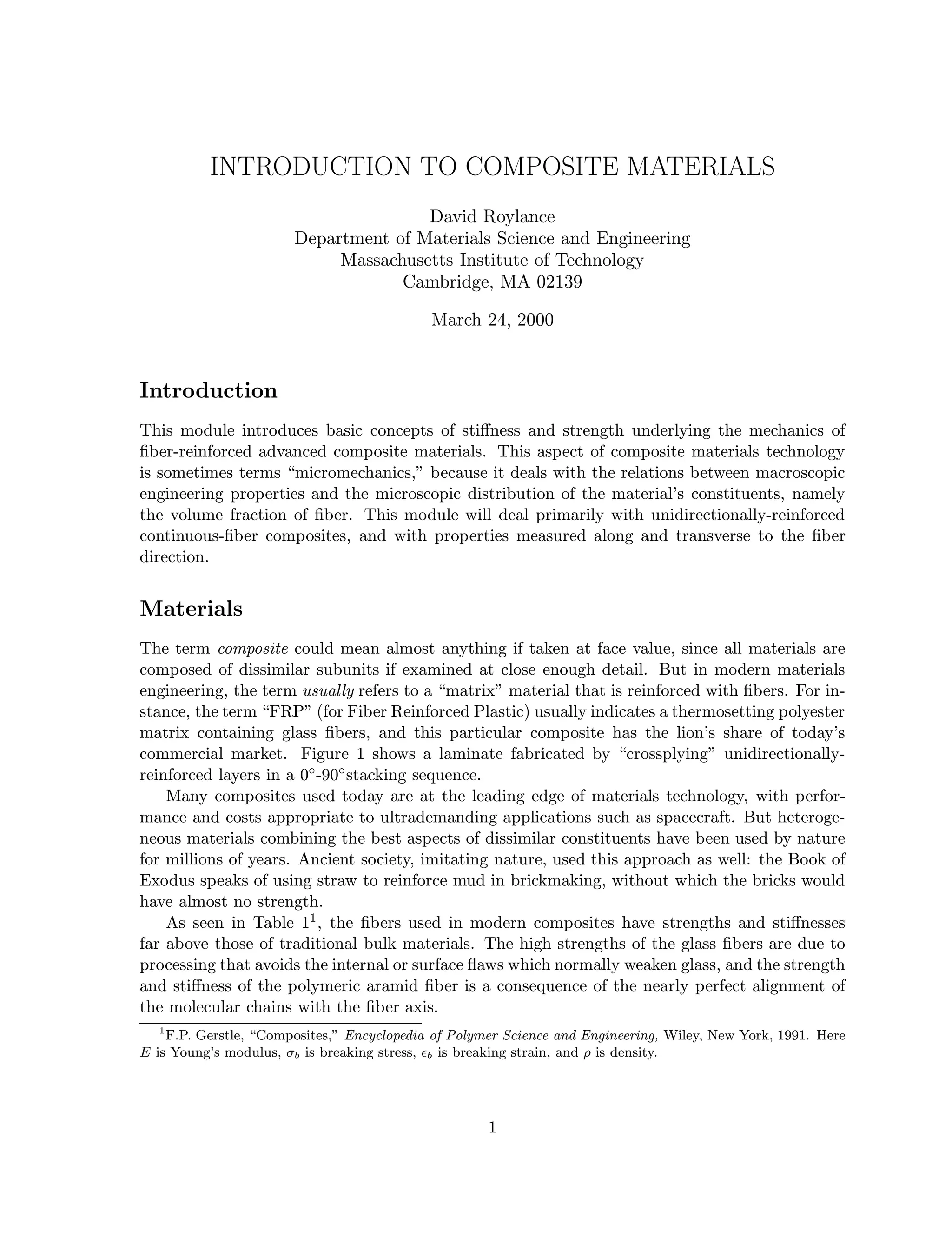 INTRODUCTION TO COMPOSITE MATERIALS | PDF