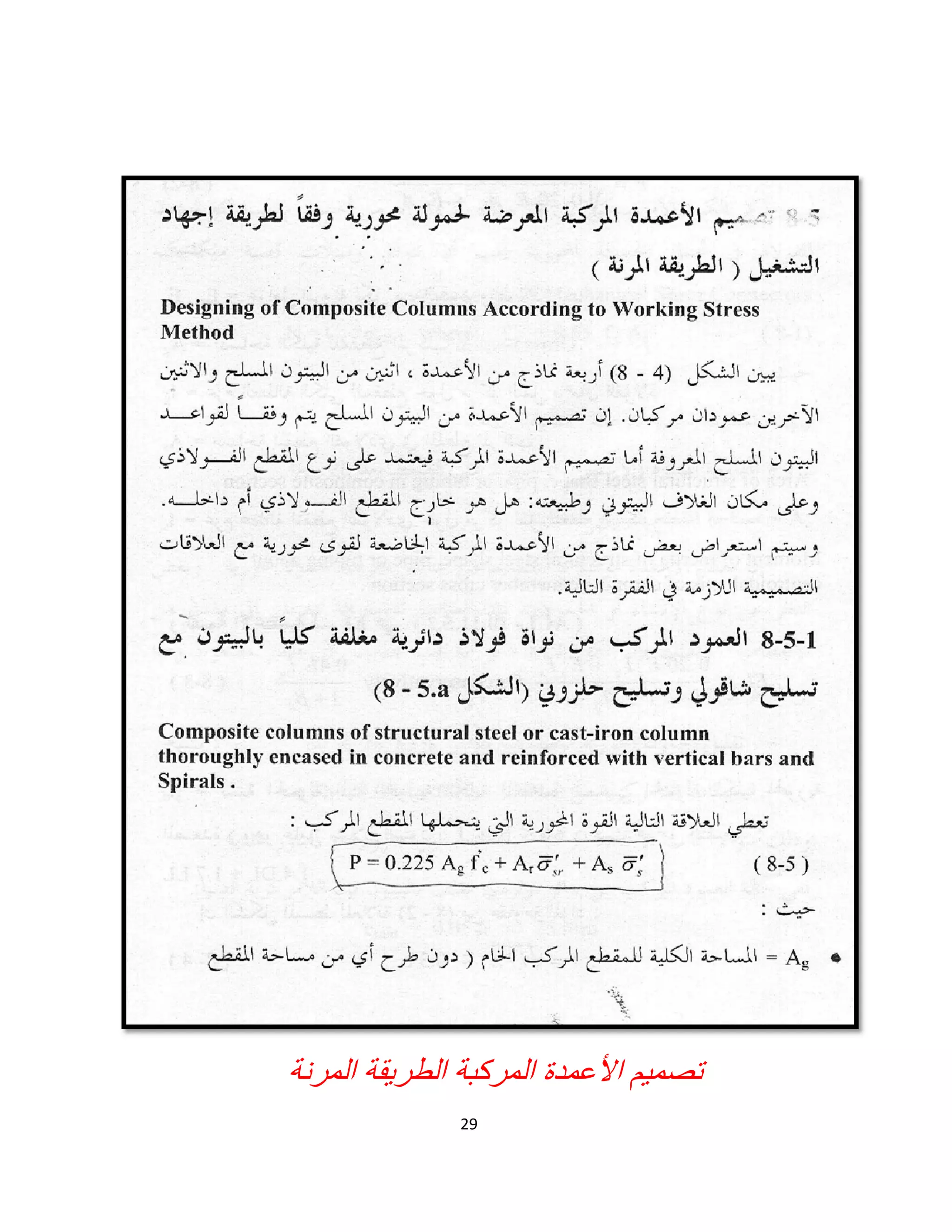 29
‫ﺗﺻﻣﯾم‬‫اﻟﻣرﻧﺔ‬ ‫اﻟطرﯾﻘﺔ‬ ‫اﻟﻣرﻛﺑﺔ‬ ‫اﻷﻋﻣدة‬
 