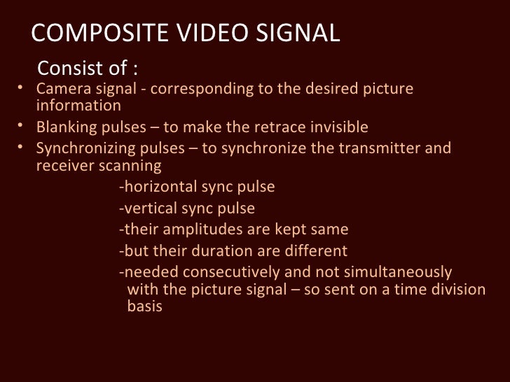 Composite video signal
