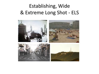 Establishing, Wide
& Extreme Long Shot - ELS
 