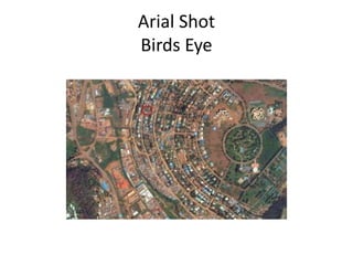 Arial Shot
Birds Eye
 