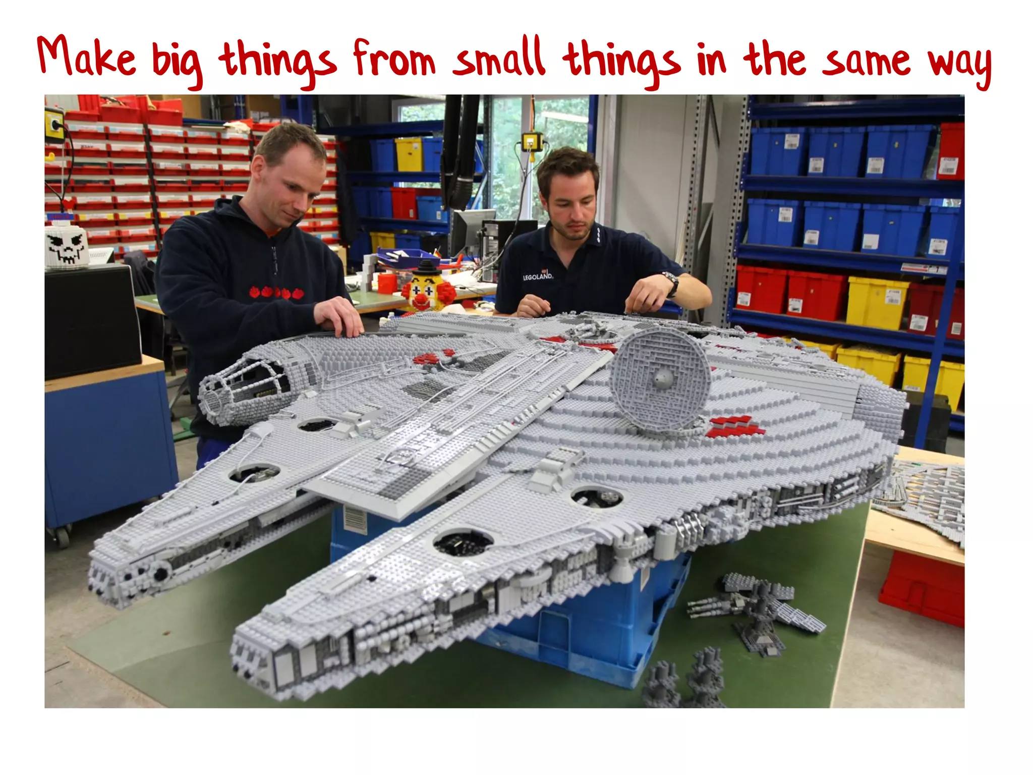 Make big things from small things in the same way
 