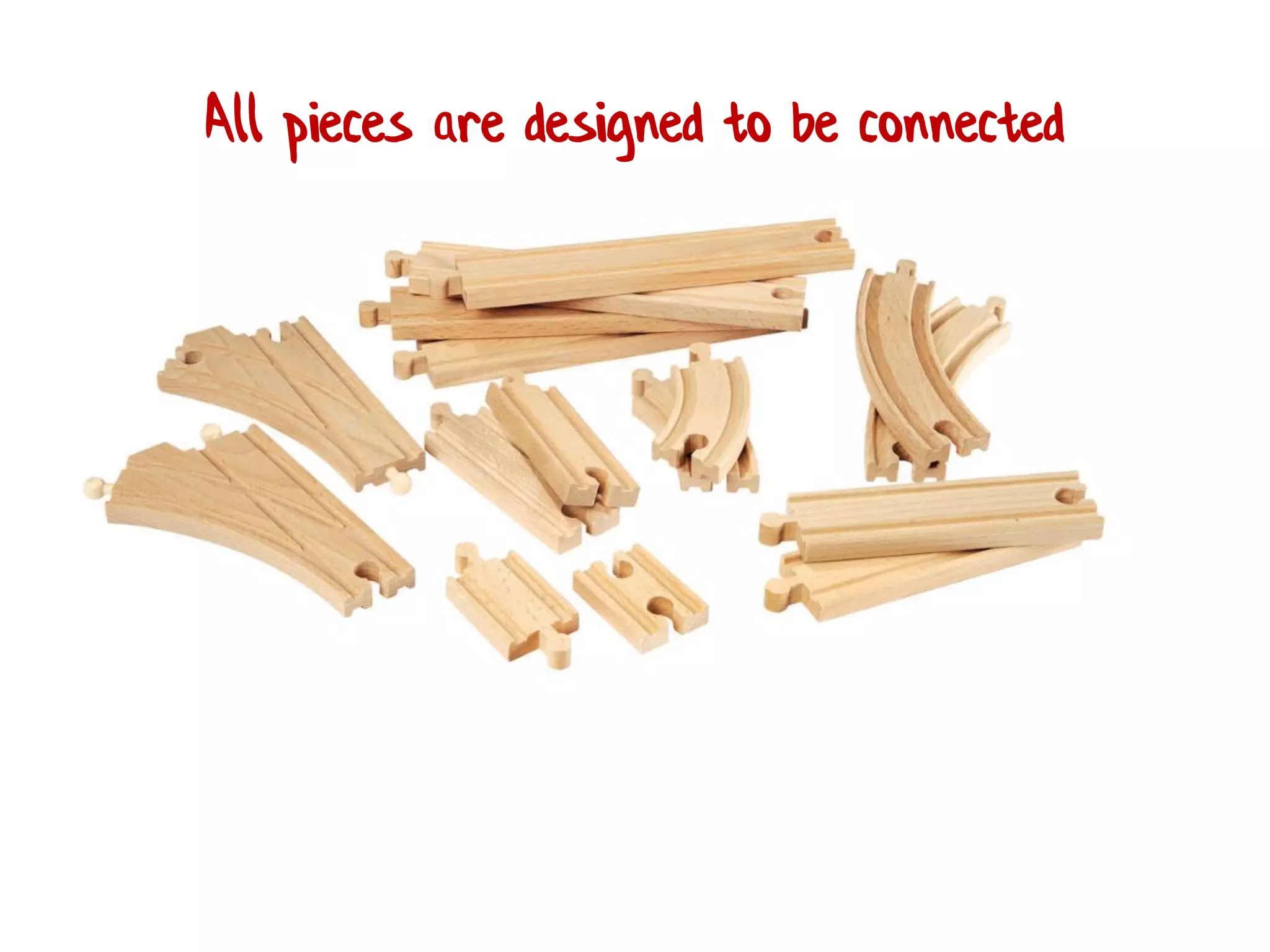 All pieces are designed to be connected
 