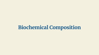 Biochemical Composition
 