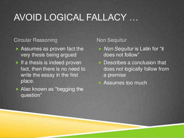 essay on logical fallacies