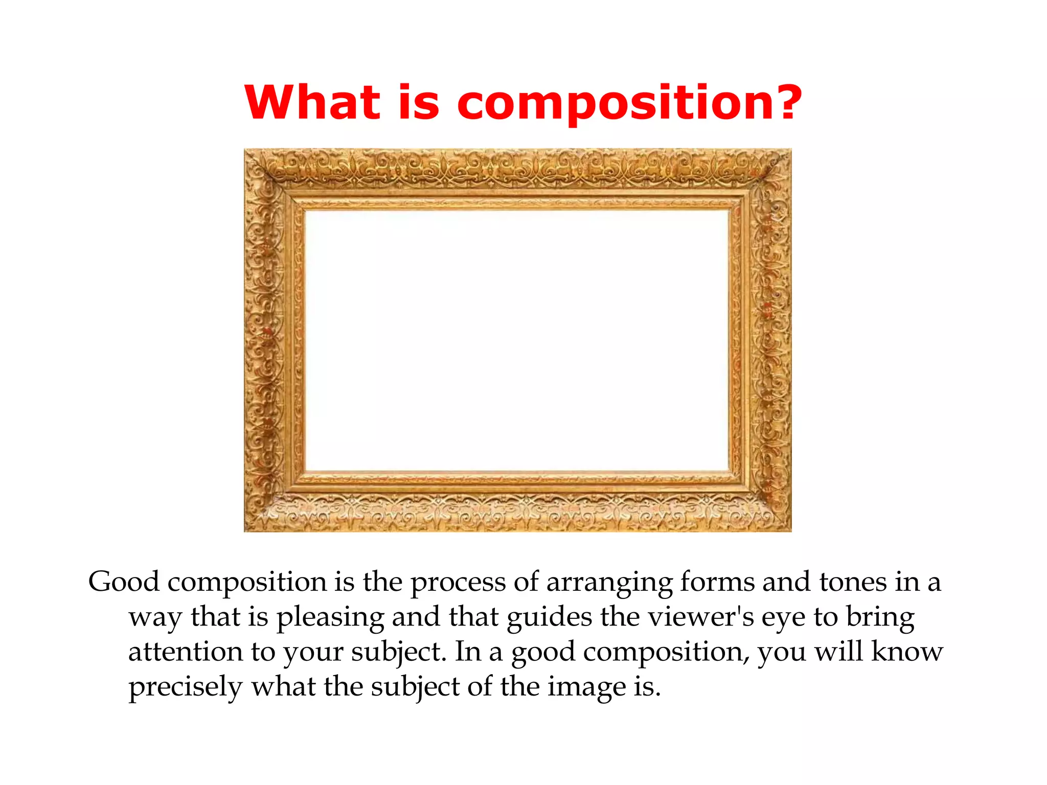 Compostition Example Composition Fundamentals, Drawing | PPTX